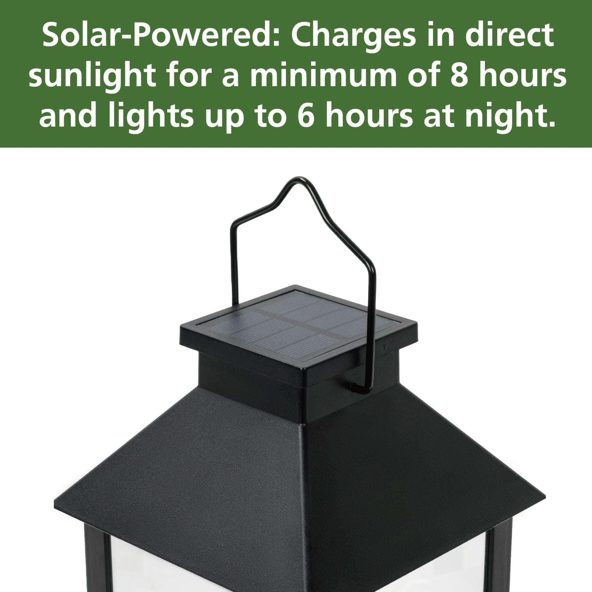 Mainstays Solar Lantern Black