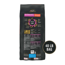 Purina PRO PLAN dog food bag back panel with 40 lb bag label