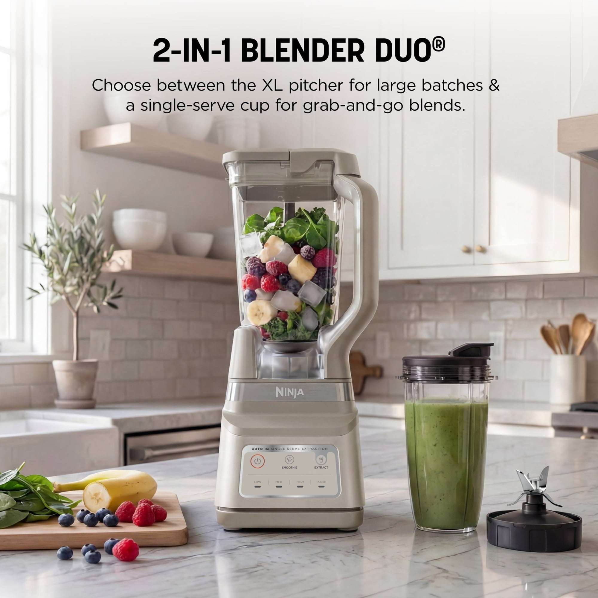 Ninja Professional Plus DUO 72-Oz Blender, Smoothies, Ice Crush, 2 Auto-iQ Preset Programs, 4 Speeds, 1400PW, BN750