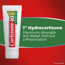 Cortizone-10 anti-itch cream tube with 1% hydrocortisone maximum strength claim
