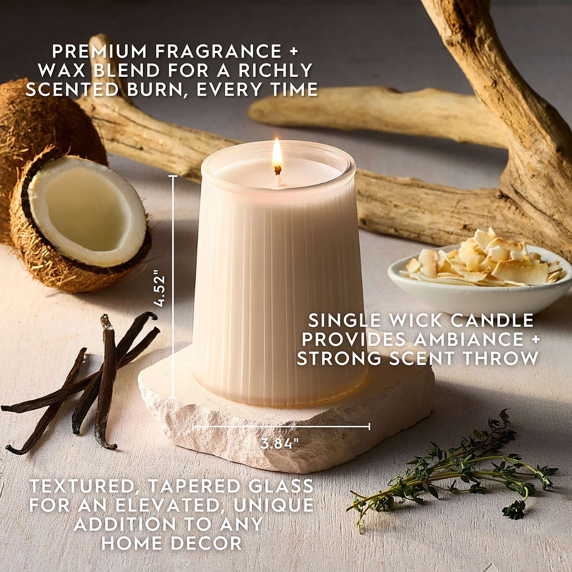 Better Homes and Gardens 16.1 oz. Bronze Mahogany Scented Ribbed Jar Candle