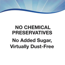 Parrot food label panel with text: no chemical preservatives, no added sugar
