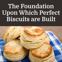 Stack of biscuits on a blue-and-white cloth