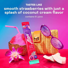 Energy drink powder stick and box, Hawaiian shaved ice flavor, zero sugar