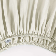 Ivory fitted sheet elastic skirt with gathered edge