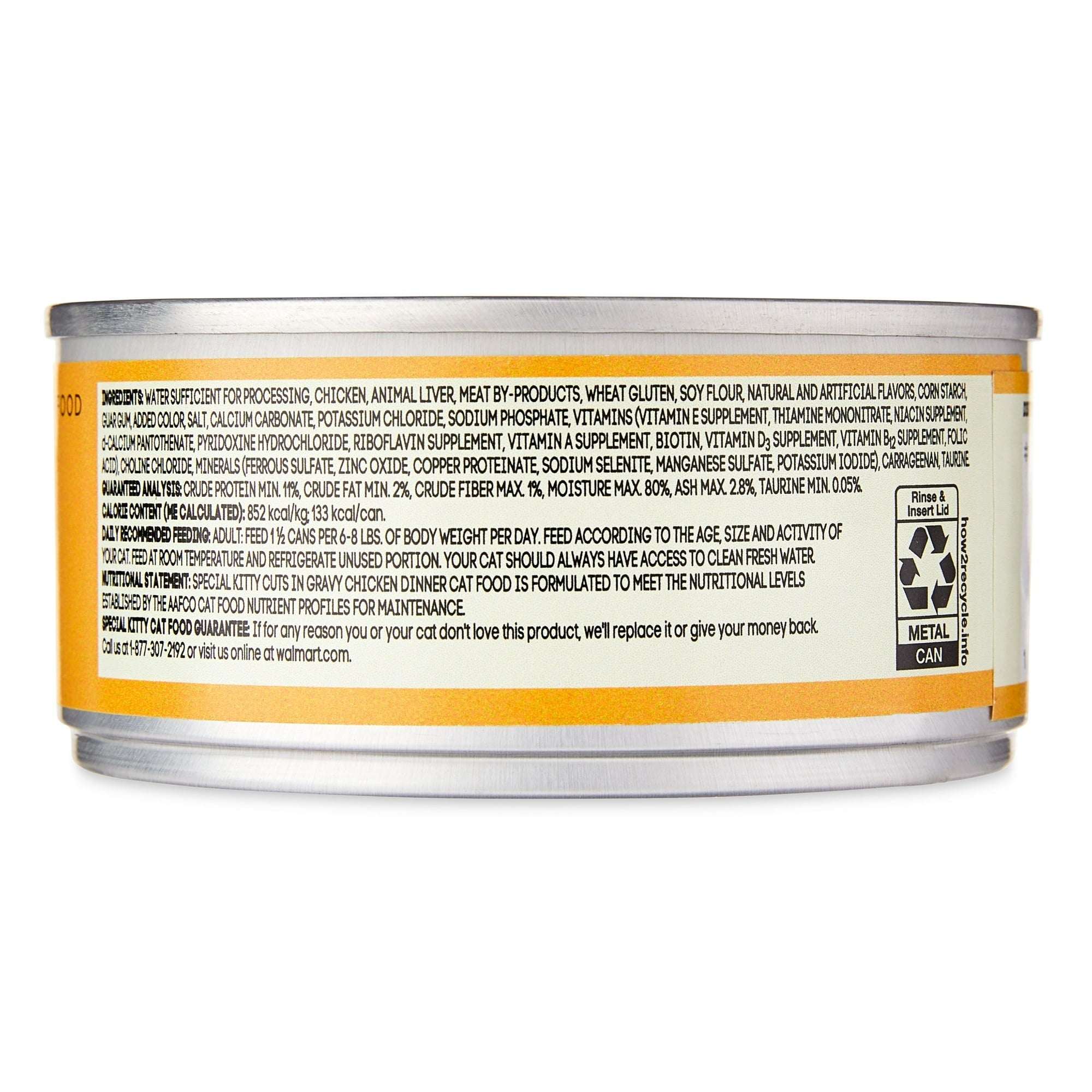 (24 pack) Special Kitty Chicken Dinner Shreds in Gravy Wet Cat Food, 5.5 oz Can