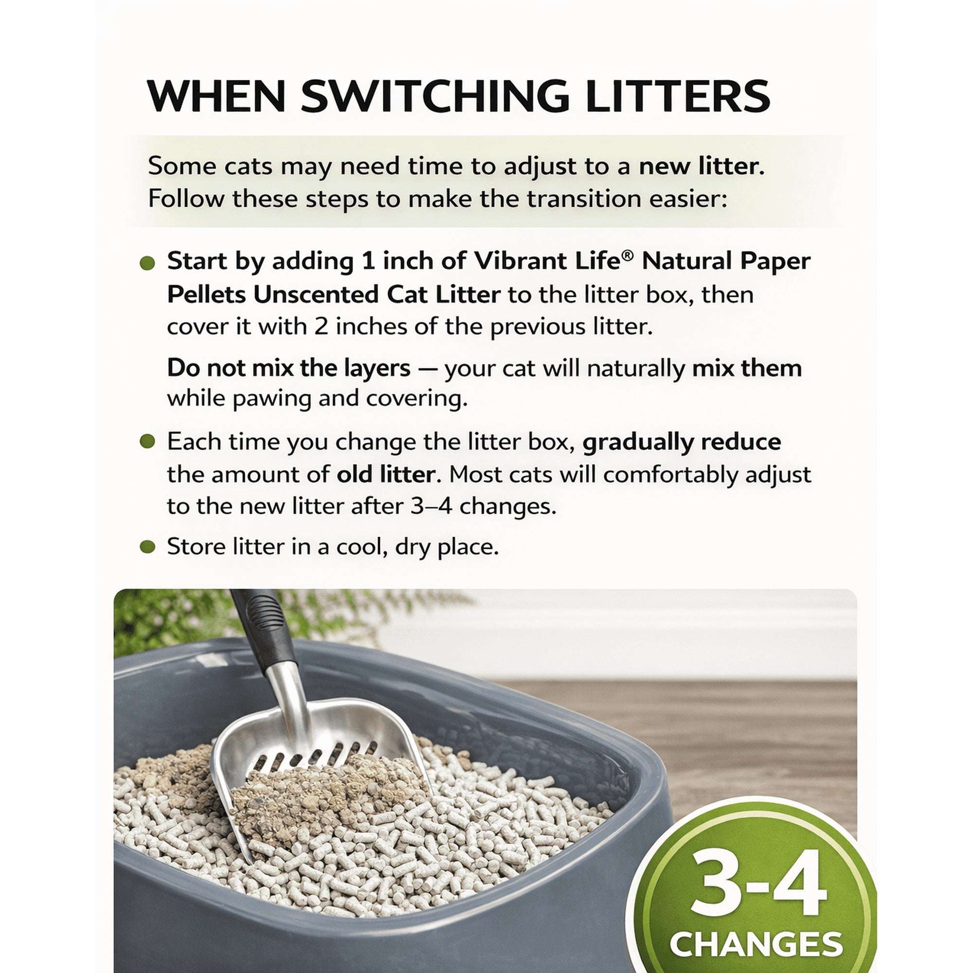 Vibrant Life Natural Paper Pellets Cat Litter, Unscented, 25 lb Bag