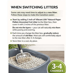 Vibrant Life Natural Paper Pellets Cat Litter, Unscented, 25 lb Bag