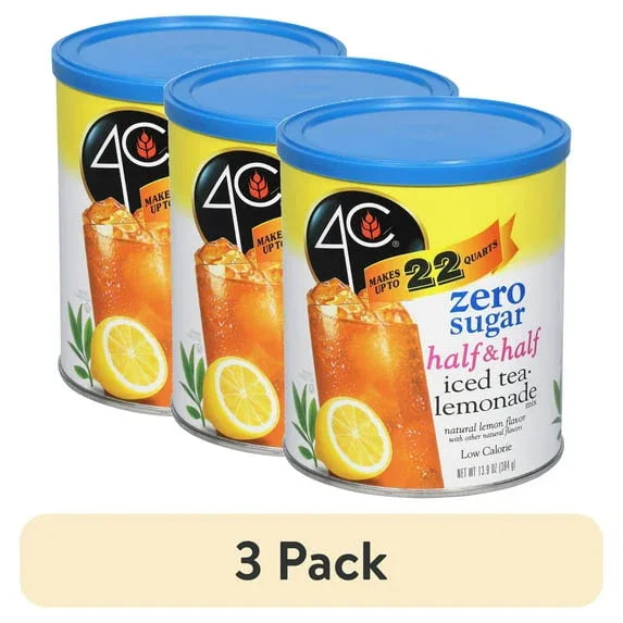 4C Zero Sugar Half & Half Iced Tea/Lemonade Mix 13.9 oz. Canister