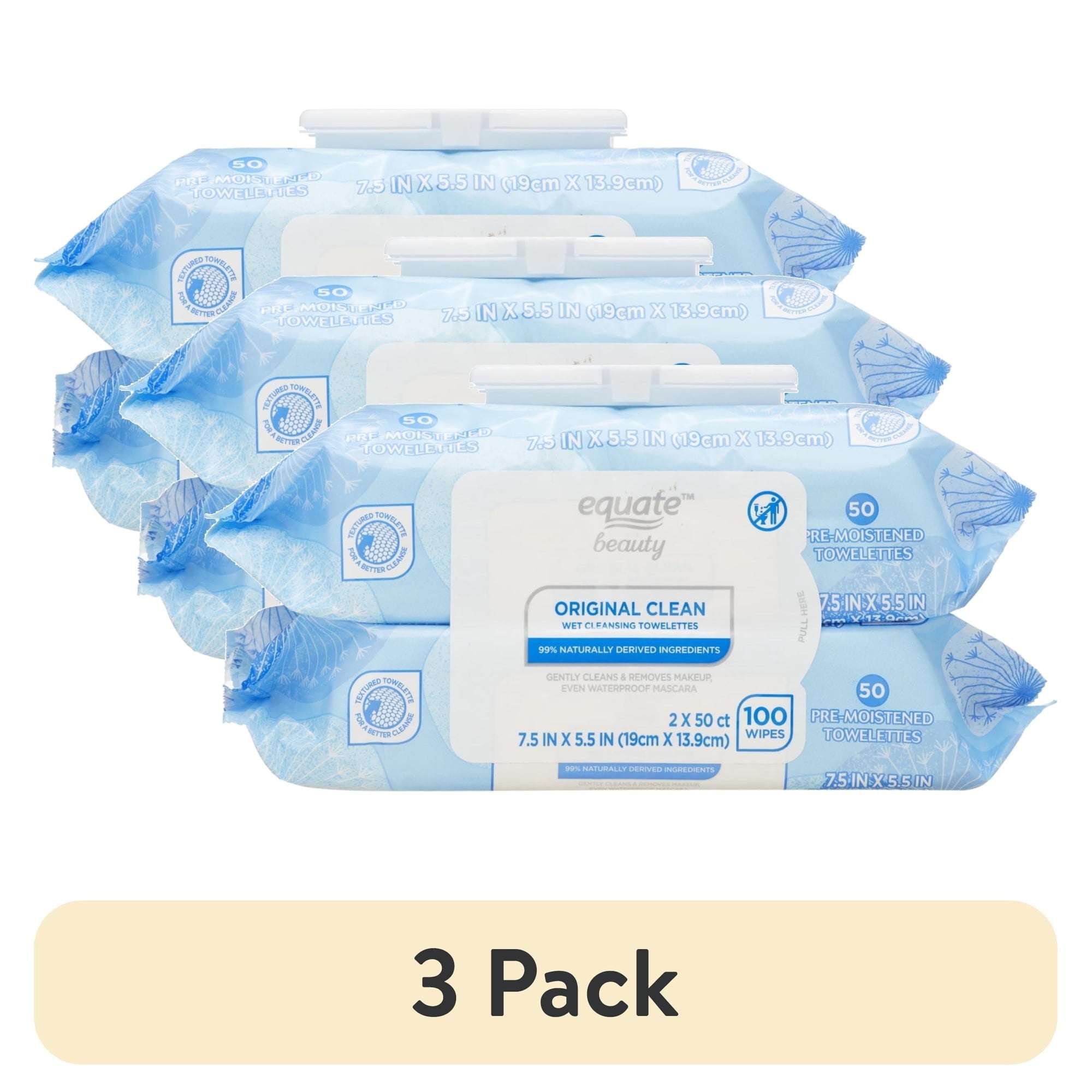 Equate Original Clean Cleansing Towelettes, 100 Count