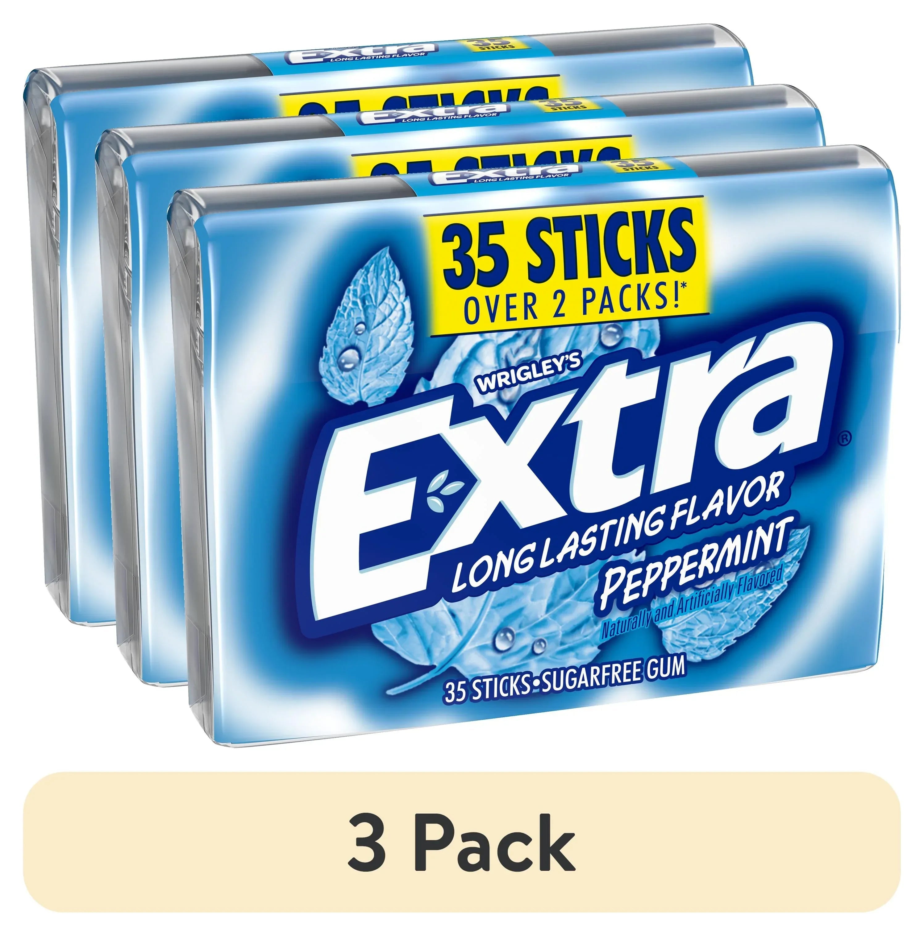 Extra Gum Peppermint Sugar Free Chewing Gum, Single Pack - 15 Stick