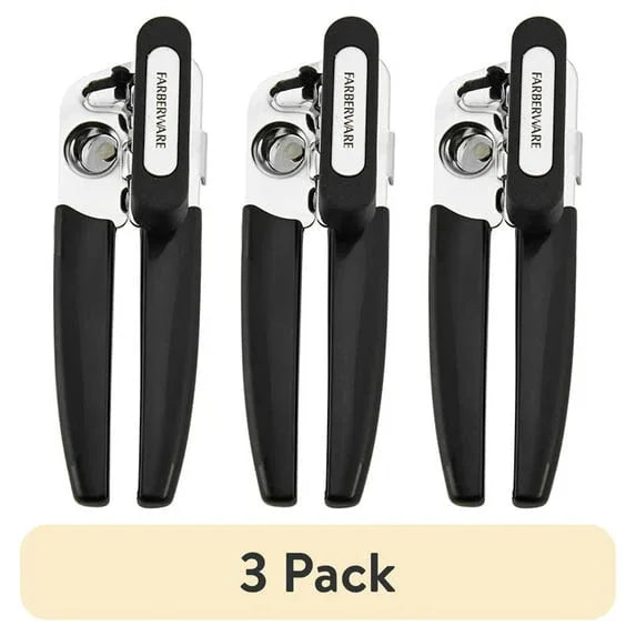 Farberware Pro Stainless Steel Portable Can Opener with Black Handle - USA MEGA SHOP