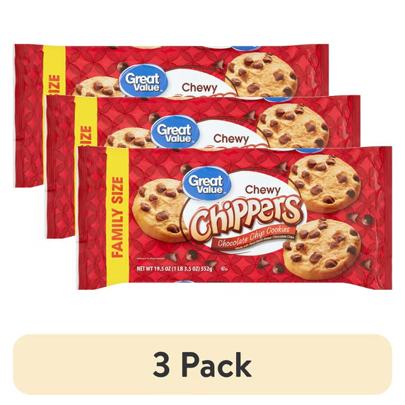 Great Value Chewy Chocolate Chip Cookies, 19.5 oz