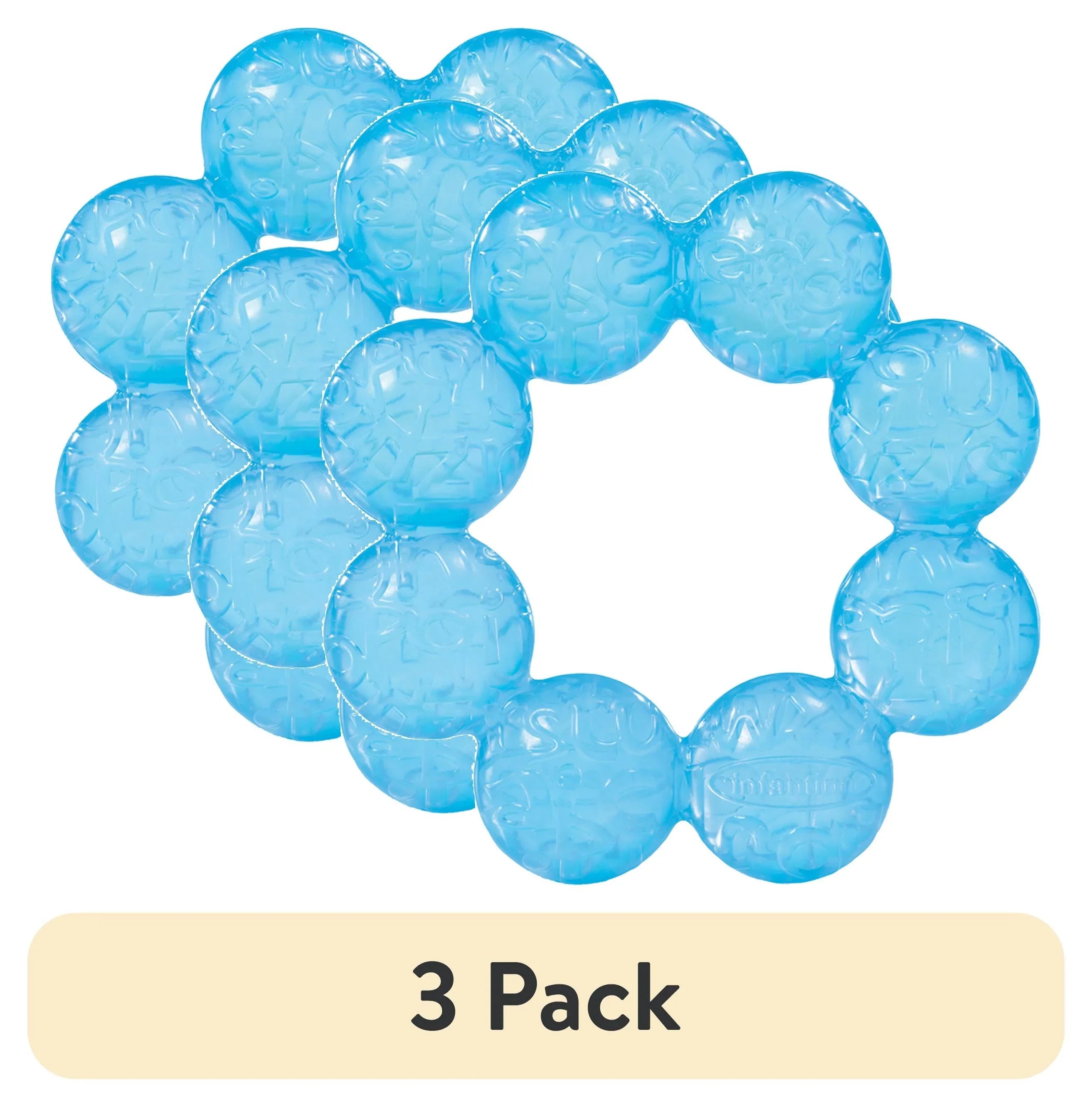 Infantino Soothing Soft Circular Water Teether, Unisex, Blue - USA MEGA SHOP