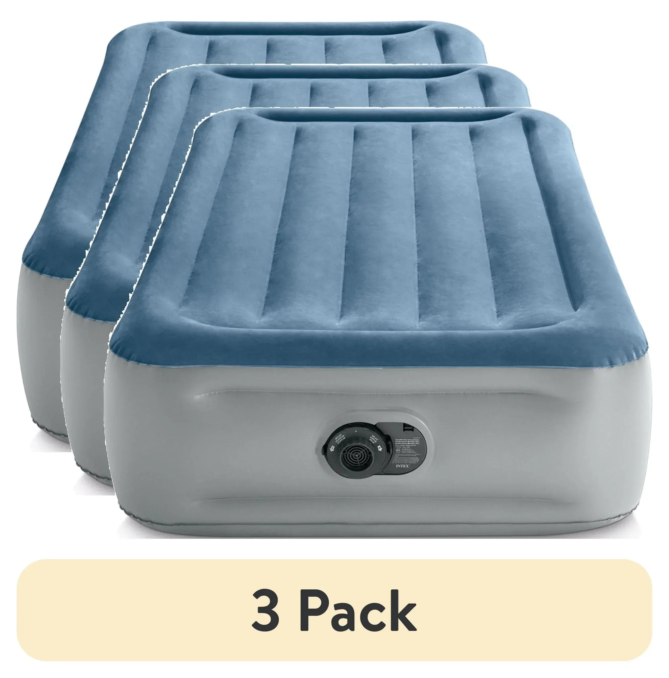 Intex 15" Twin Essential Rest Dura-Beam Airbed Mattress with Built-in Pump