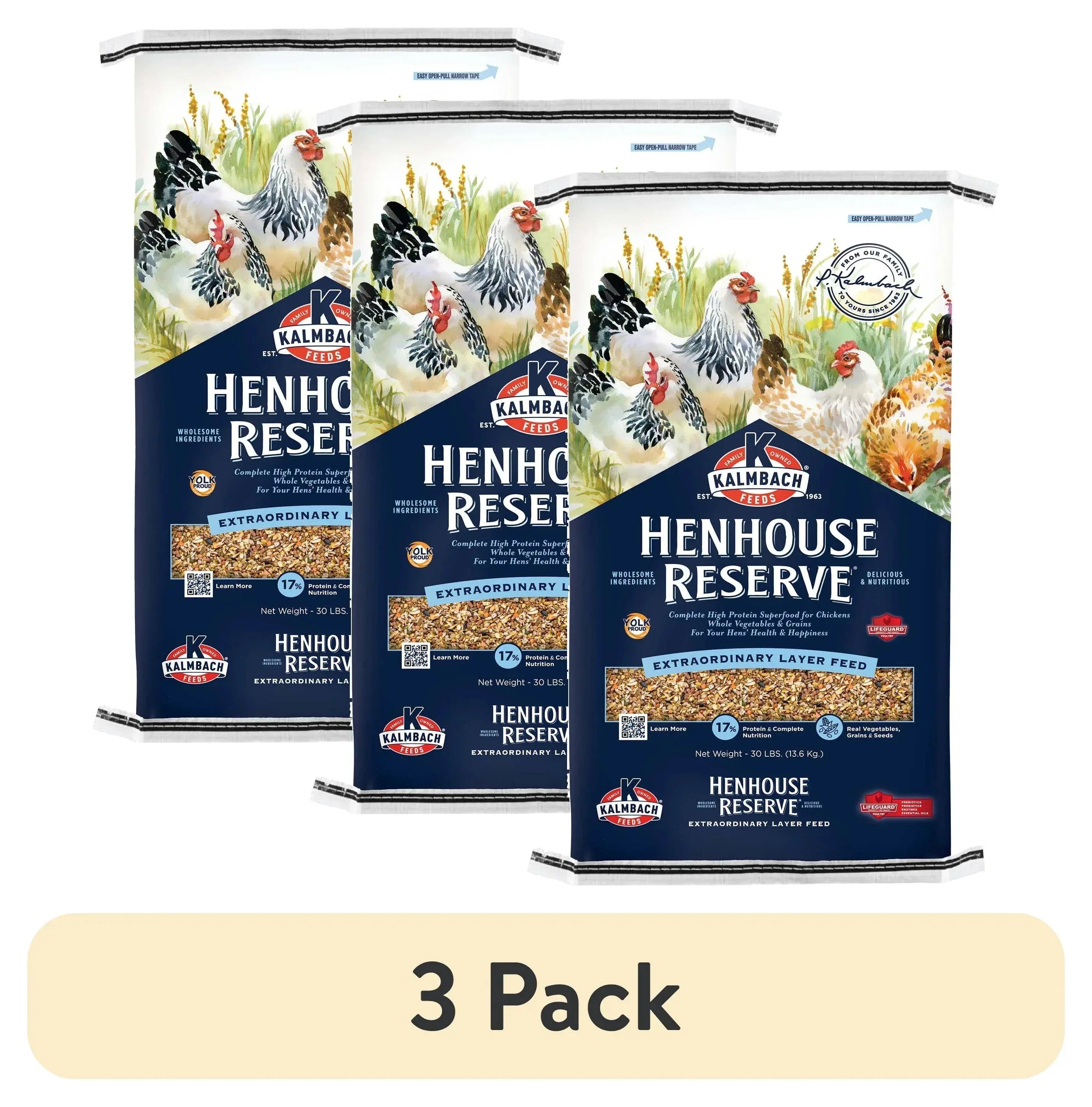 Kalmbach Feeds Henhouse Reserve - Extraordinary Whole Grain Layer Feed for Chickens, 30 lb - USA MEGA SHOP