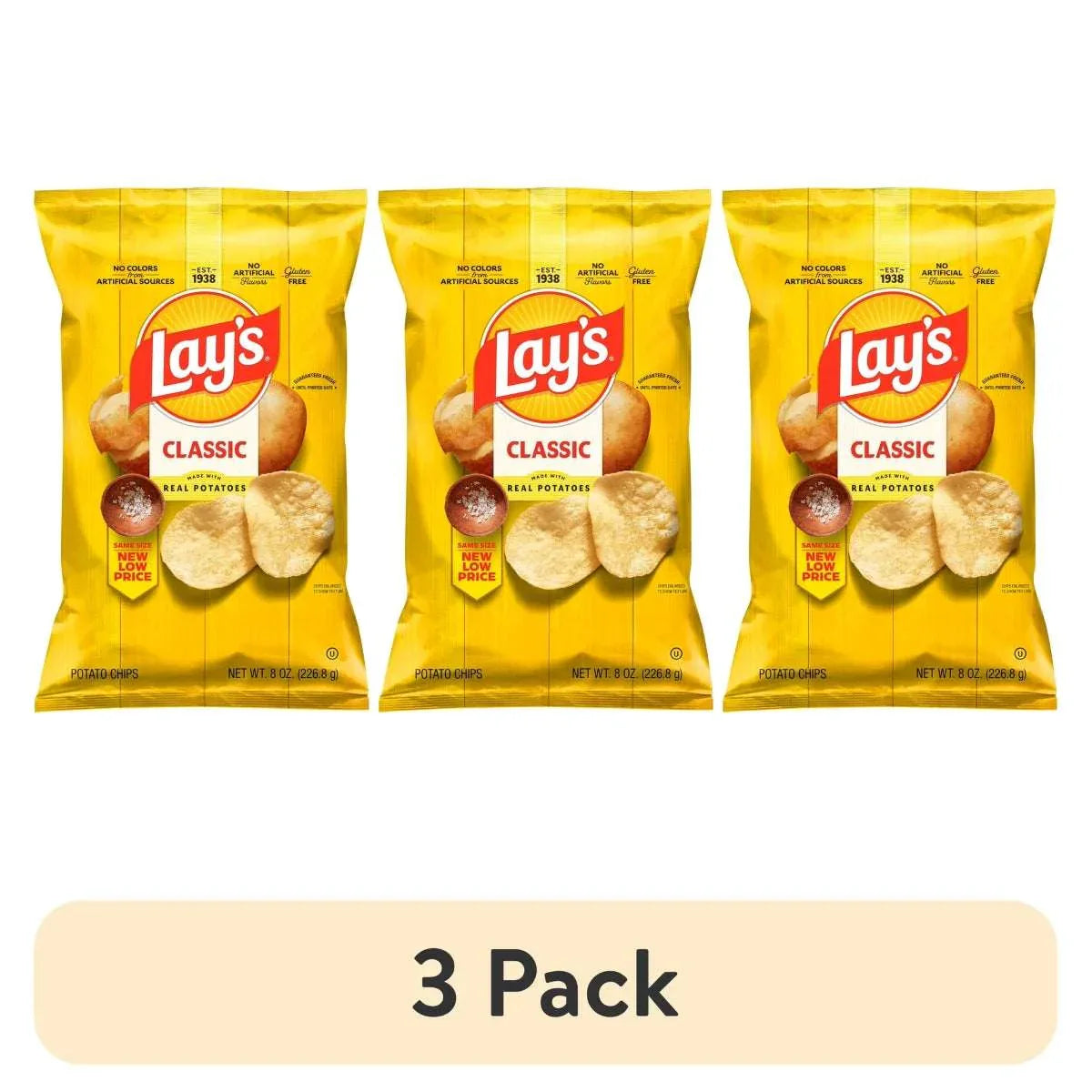 Lay’s Jalapeno Kettle Cooked Potato Chips Bag, 8 oz