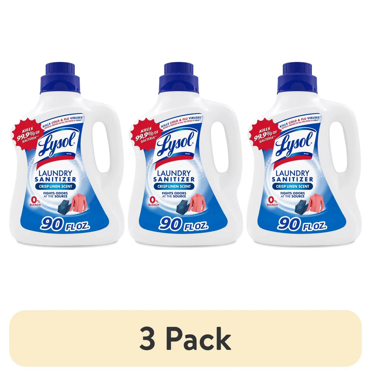LysolÂ® Laundry Sanitizer Additive, Laundry Detergent Additive, 0% Bleach, Crisp Linen Scent, 90 oz - USA MEGA SHOP