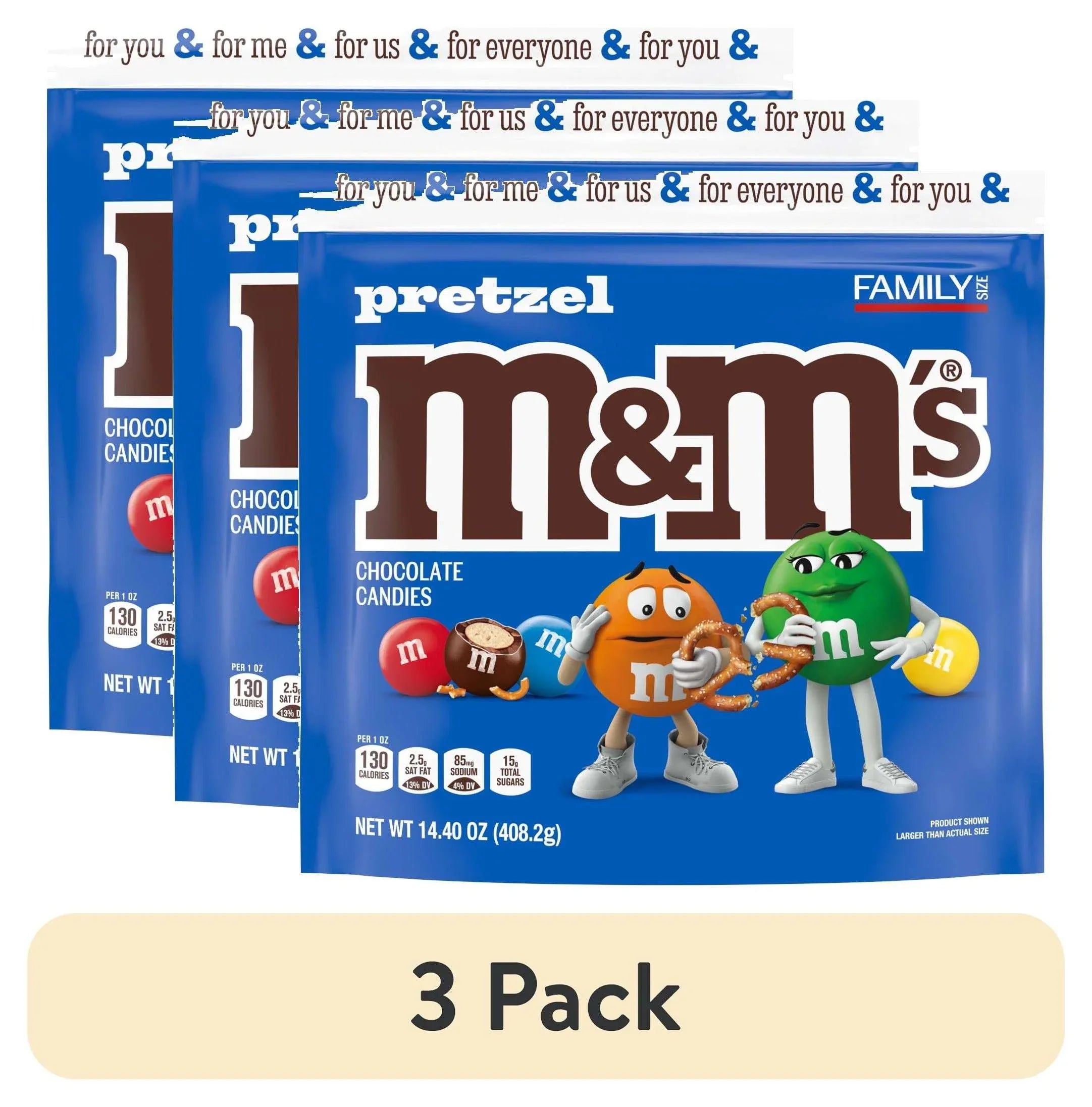 M&M's Pretzel Milk Chocolate Candy, Sharing Size - 7.4 oz Bag