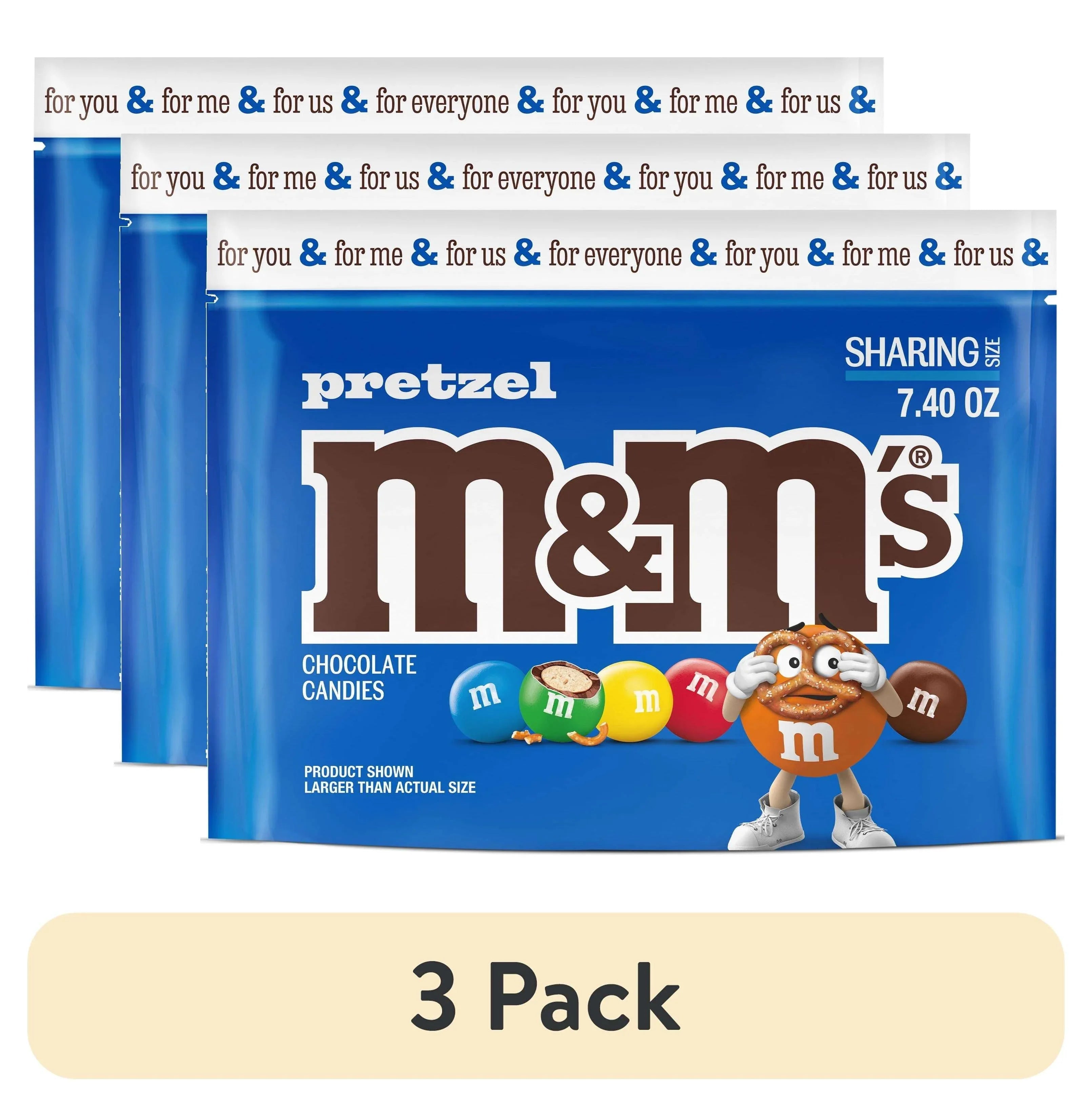 M&M's Pretzel Milk Chocolate Candy, Sharing Size - 7.4 oz Bag
