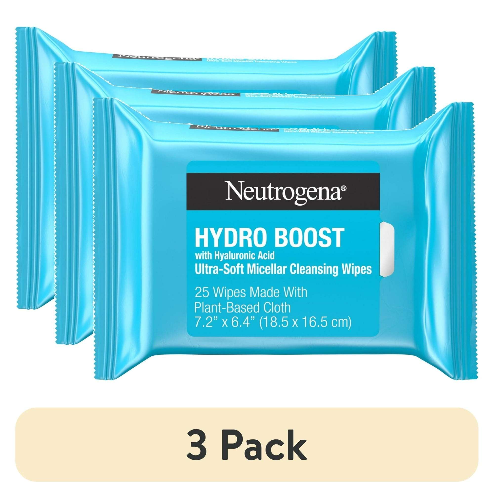 Neutrogena Hydro Boost Makeup Remover Wipes & Face Cleansing Towelettes, 25 Count