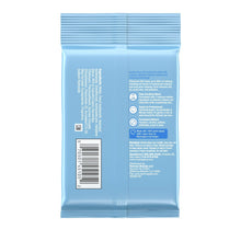 Neutrogena makeup remover cleansing wipes pouch, blue back panel view