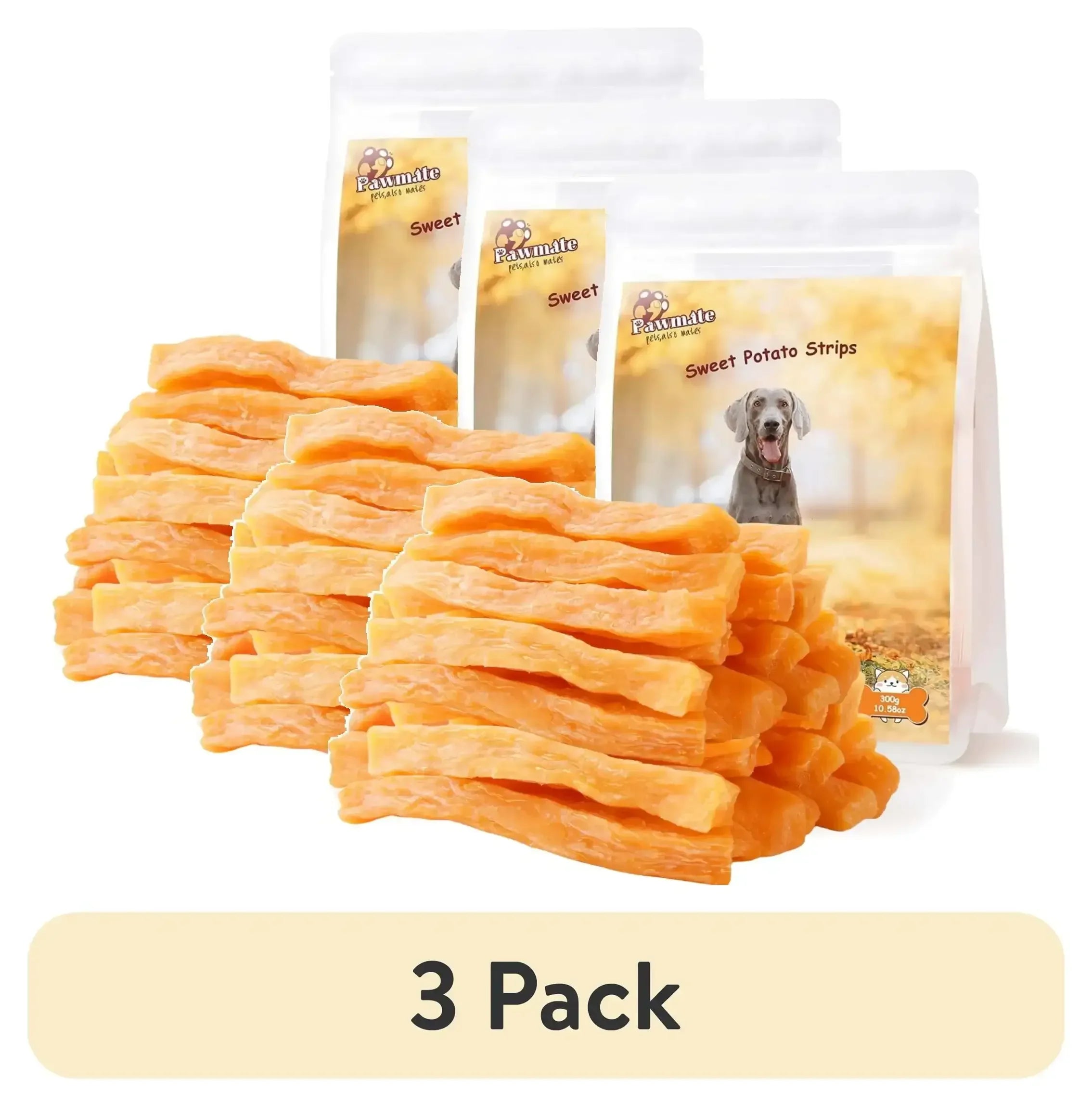 Pawmate Sweet Potato Dog Treats, Promote Digestion Soft Chews for All Dogs, 30 ct Packet - USA MEGA SHOP