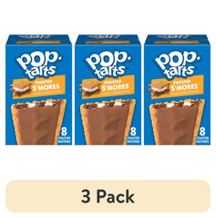 (3 pack) Pop-Tarts Frosted S'mores Toaster Pastries, Breakfast Foods, Shelf-Stable, 13.5 oz (8 Count)
