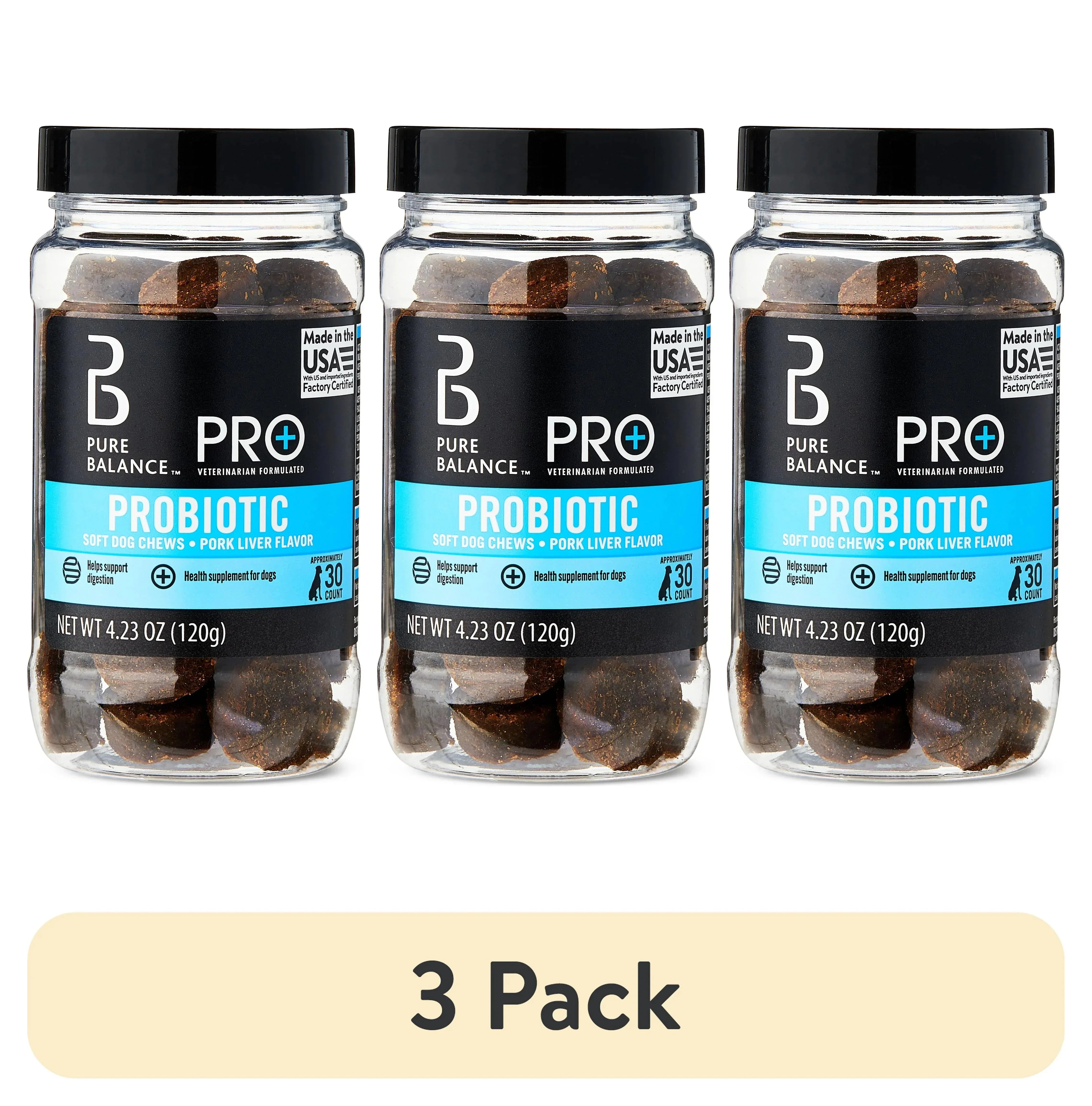 Pure Balance Pro+ Probiotic, Digestion Support, Dog Soft Chews, 30 Count - USA MEGA SHOP