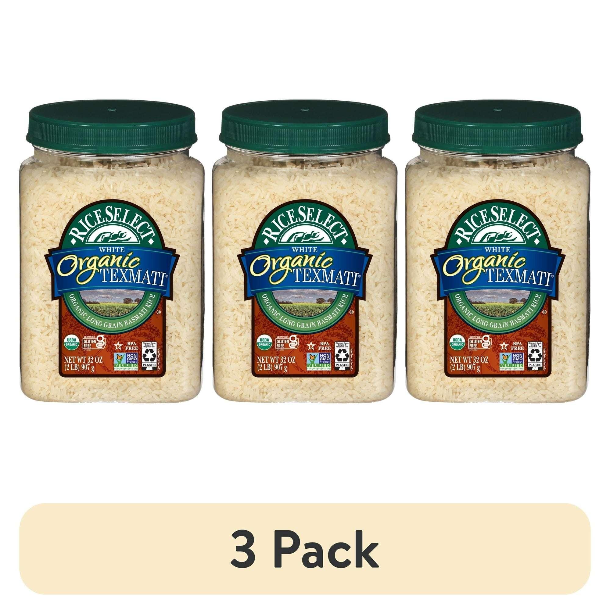 RiceSelect Organic Texmati White Rice, American-Style Basmati Rice, 2 lb Jar - USA MEGA SHOP