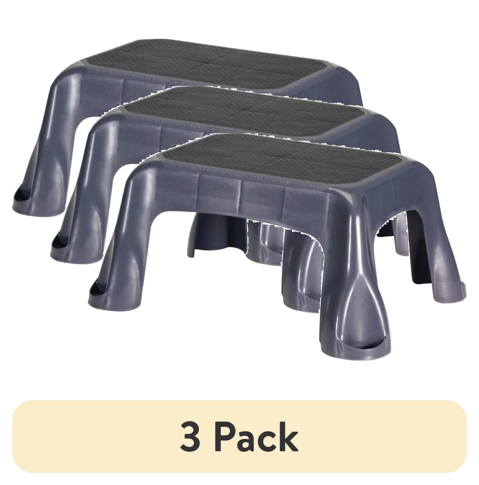 Rubbermaid Plastic Step Stool, In-Mold Tread, 1-Step, Gray