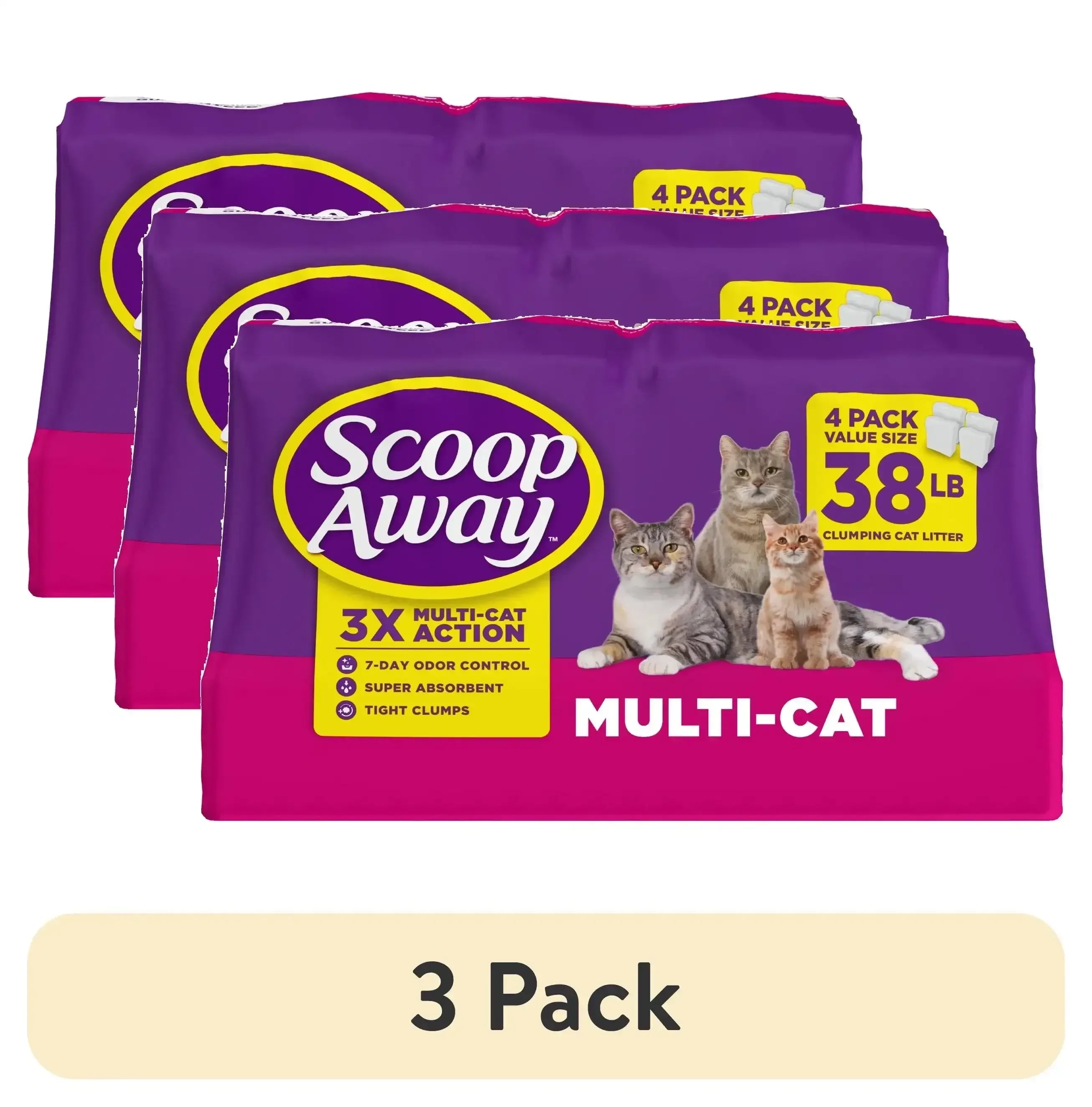Scoop Away Multi Cat Litter With Meadow Fresh Scent, 38 lb. Box
