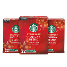 Keurig K-Cup coffee pods box set, 3-pack, Starbucks Holiday Blend, 22 count