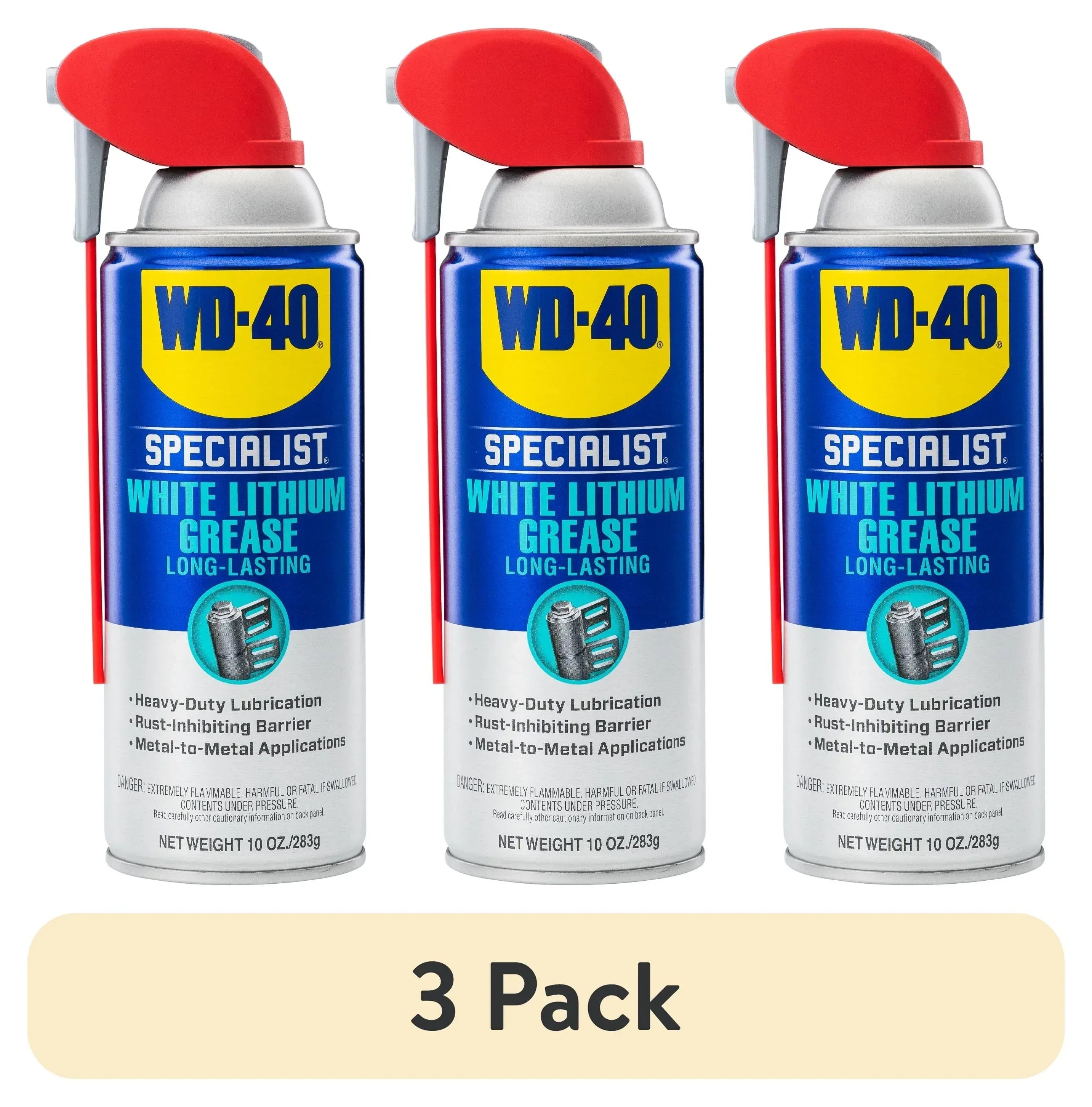 WD-40 Specialist White Lithium Grease Protective Spray, 10 oz