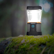 Duracell rechargeable power lantern with clear lens and blue control button