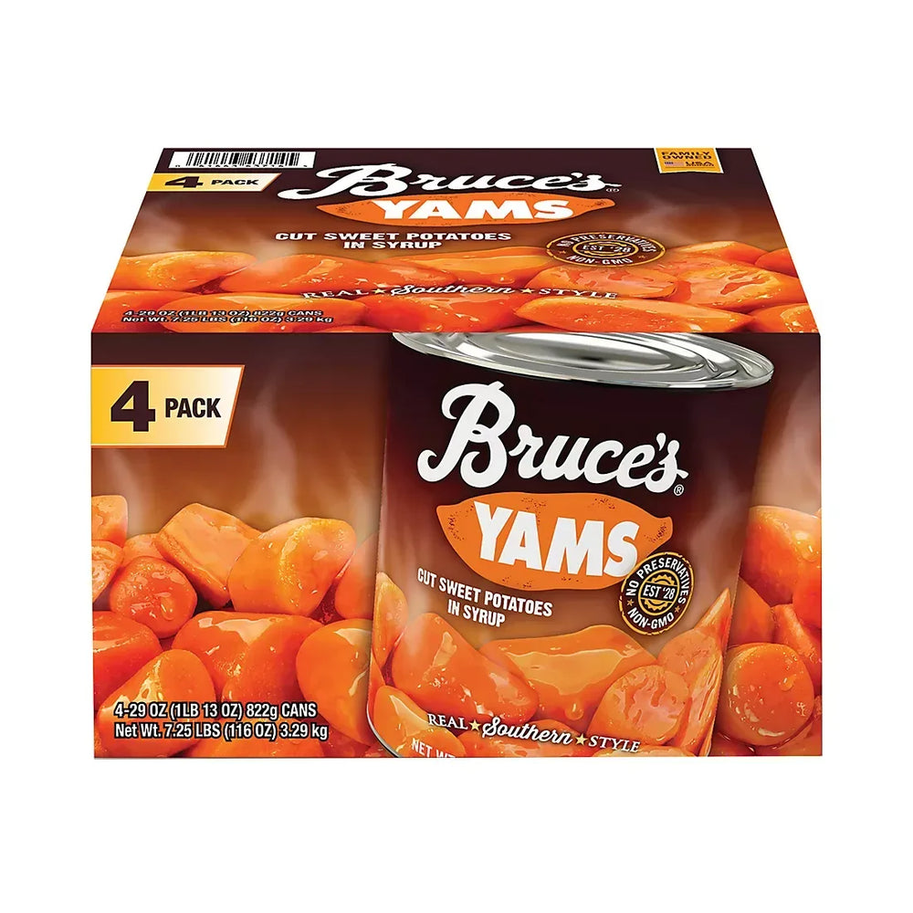 Bruce's Cut Yams Sweet Potatoes In Syrup, 4 pk./29 oz. - USA MEGA SHOP