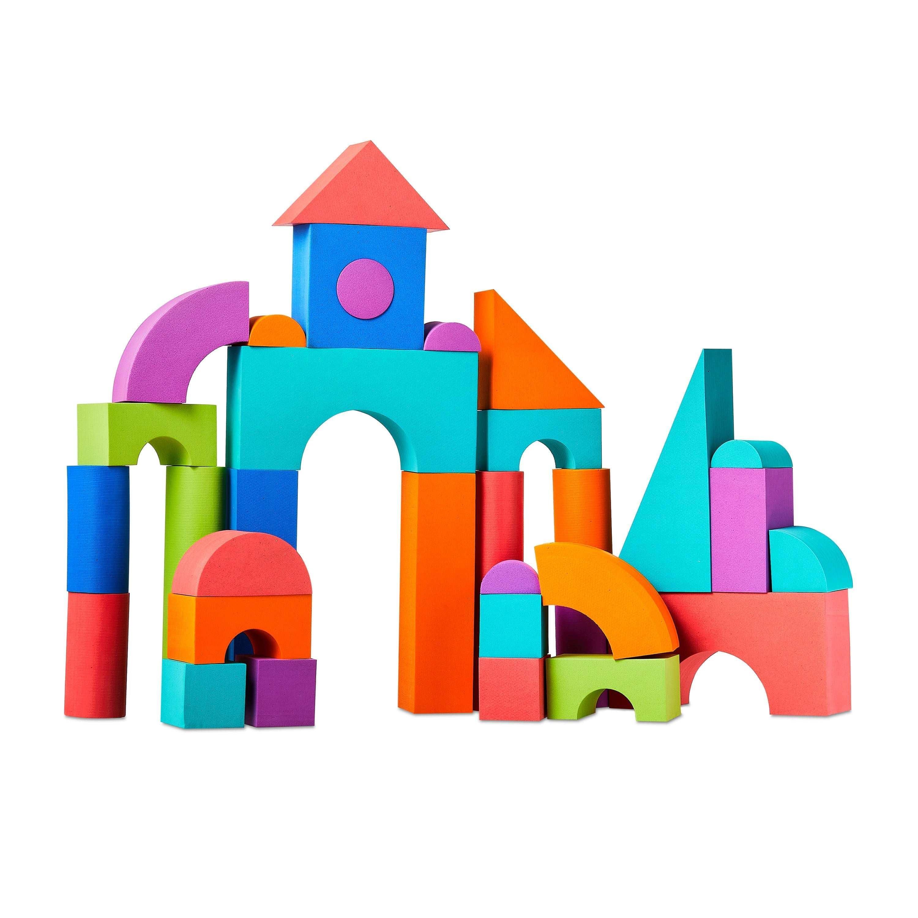 Spark.Create.Imagine Jumbo Foam Building Blocks, 53 Pieces for Ages 3+ - USA MEGA SHOP