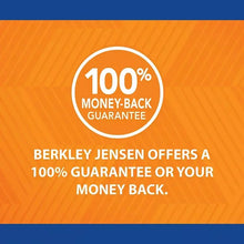 Paper towel roll pack with “100% money-back guarantee” badge and text