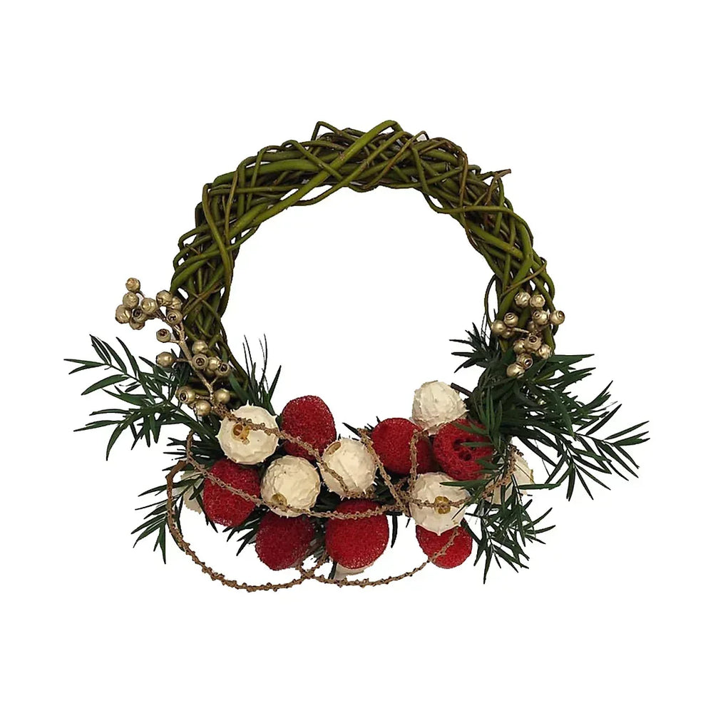Tropical Golden Berry Wreath, 20" - USA MEGA SHOP