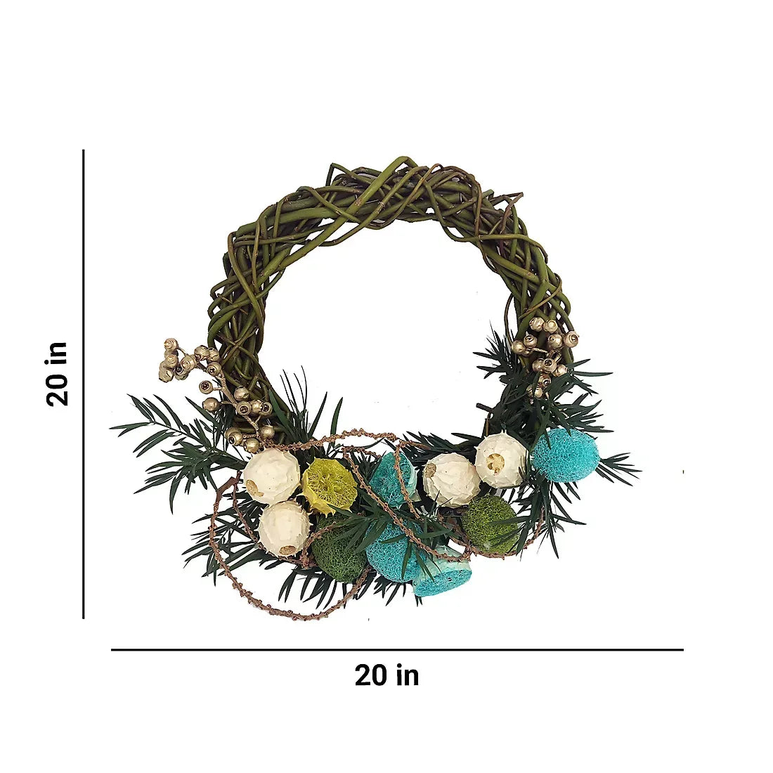 Tropical Yule Wreath, 20" - USA MEGA SHOP