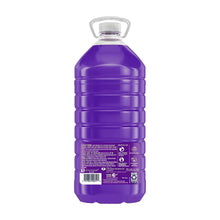 Fabuloso cleaner bottle back panel with caution and barcode details, lavender purple