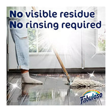 No visible testidue or rinsing required feature graphic with Fabuloso logo