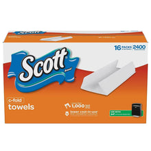 Scott C-fold paper towel case, 16 packs, 2,400 towels