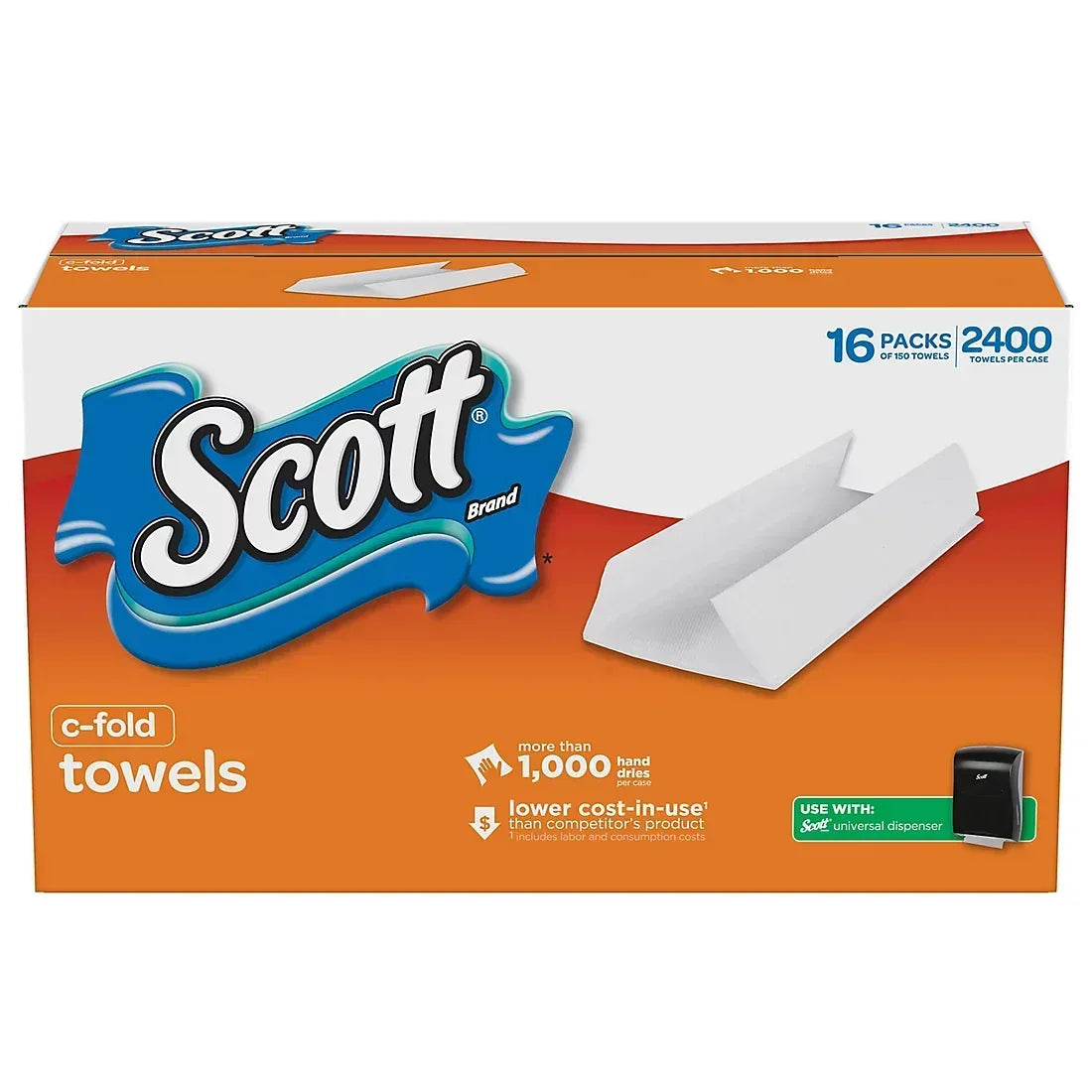Scott C-Fold Paper Towels, 16 pk./2,400 towels per case