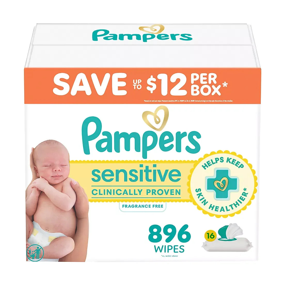 Pampers Baby Wipes Sensitive Fragrance-Free Pop-Top Packs, 16 pk./896 ct. - USA MEGA SHOP