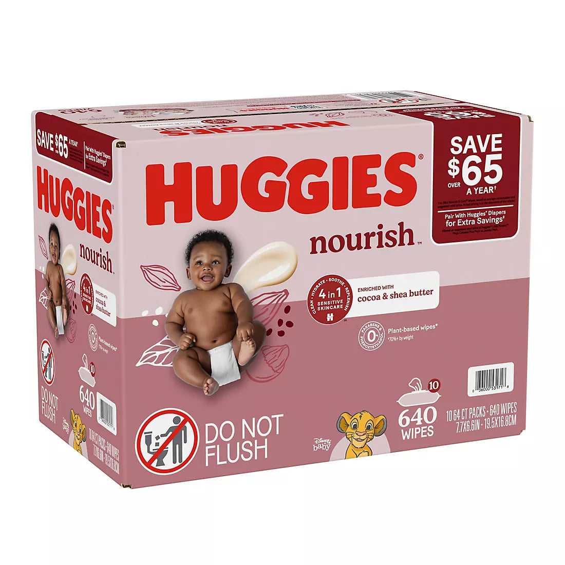 Huggies Nourish Scented Push Button Pack Baby Wipes, 10 pk.