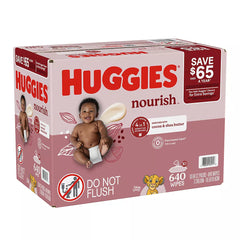 Huggies Nourish Scented Push Button Pack Baby Wipes, 10 pk.