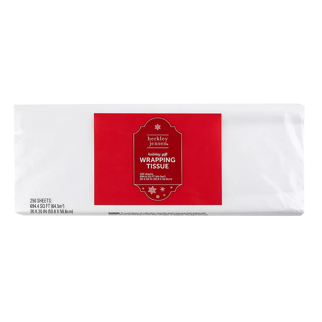 Berkley Jensen Holiday Gift Wrapping Tissue 250 Sheets - USA MEGA SHOP