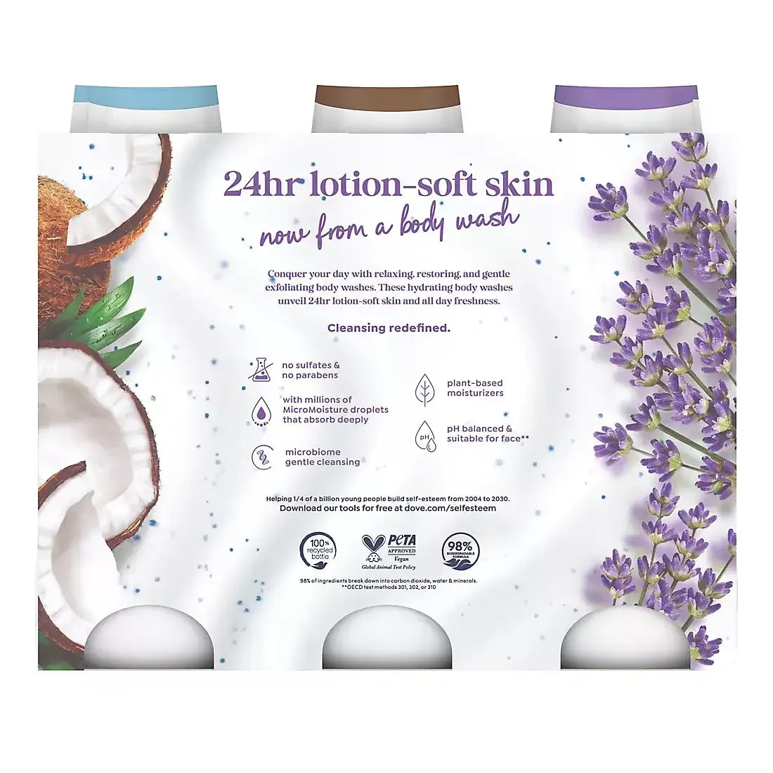 Dove Relax, Exfoliate & Restore Body Wash Variety Pack, 3 pk./23 oz. - USA MEGA SHOP