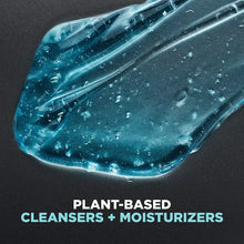 Blue water-like gel splash for body and face cleanser